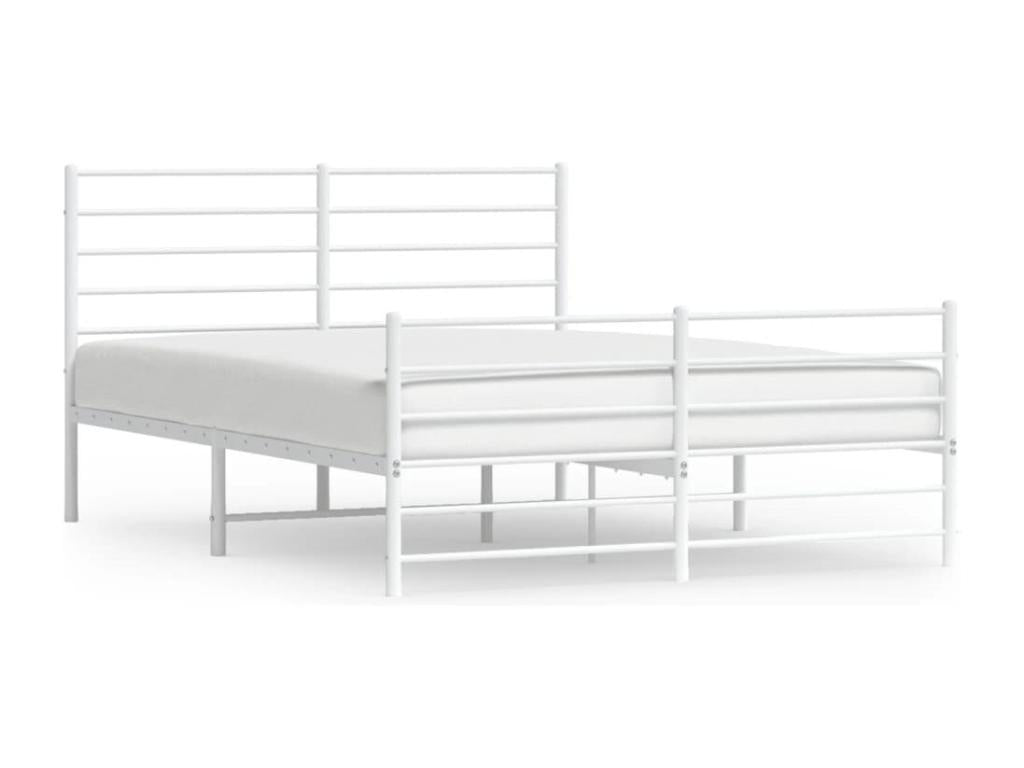 Struttura letto in metallo bianco, 150 x 200 cm