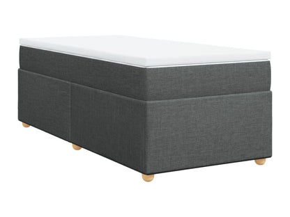 Struttura letto in tessuto grigio con materasso, 90 x 200 cm