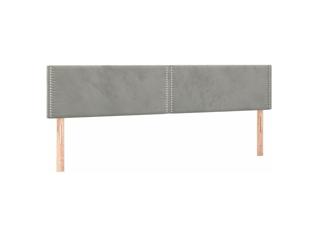 Struttura letto in velluto bianco con materasso, 160 x 200 cm