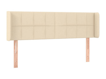 Struttura letto in tessuto beige, 147 x 16 x 78 cm
