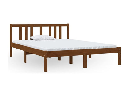 Struttura letto in legno massello marrone, 135 x 190 cm