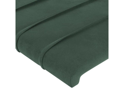 Struttura letto in velluto verde, 72 x 5 x 78 cm