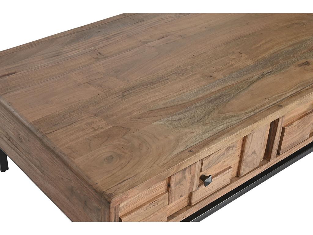 Tavolino da caffè in metallo naturale