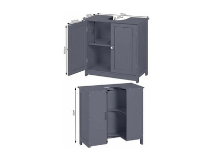 Armadio grigio a 2 ante, 60 x 30 x 60 cm