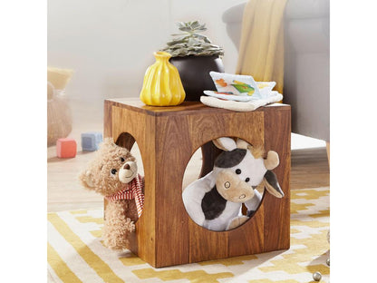 Divano in legno massello marrone, 35 x 35 x 35 cm