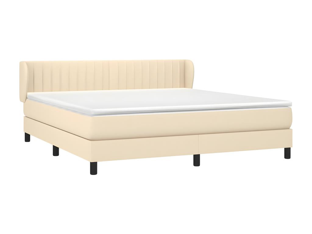 Struttura letto in tessuto bianco con materasso, 180 x 200 cm
