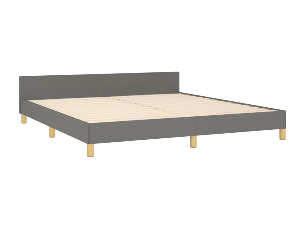 Struttura letto in tessuto grigio con materasso, 180 x 200 cm