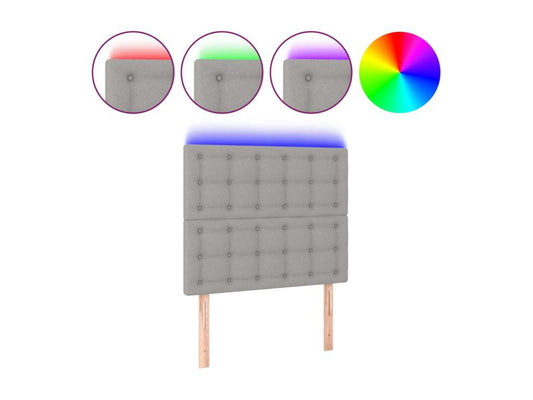 Struttura letto in tessuto grigio, 100 x 5 x 118 cm