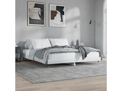Struttura letto in legno ingegnerizzato bianco, 180 x 200 cm