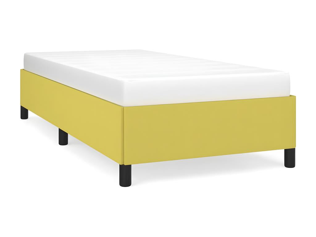 Struttura letto in tessuto verde con materasso, 80 x 200 cm