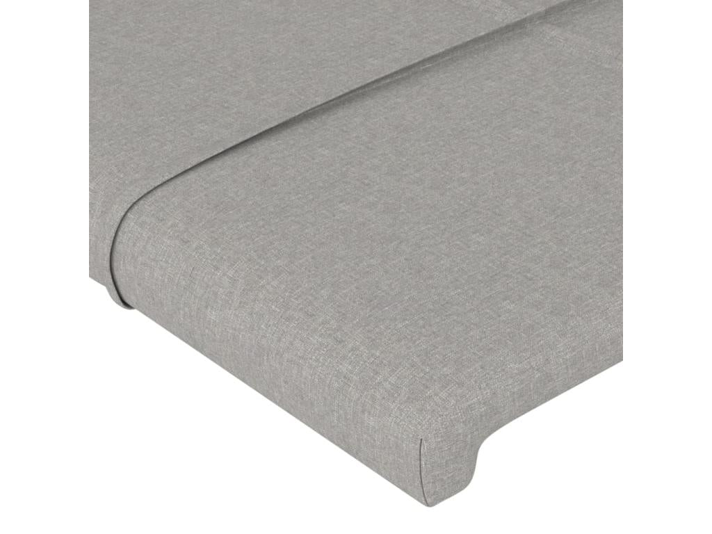 Struttura letto in tessuto grigio, 100 x 5 x 78 cm
