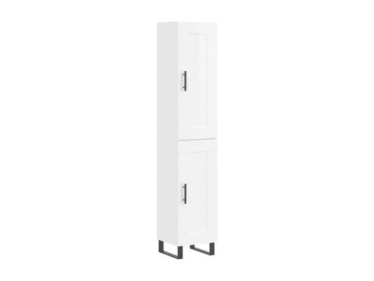Credenza in legno ingegnerizzato bianco, 34,5 x 34 x 180 cm