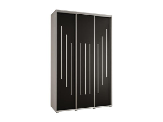 Armadio nero a 3 ante, 160 x 60 x 235,2 cm