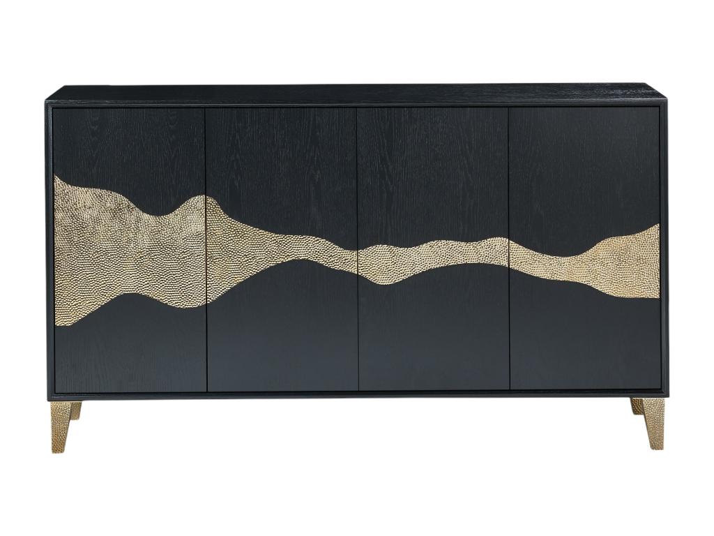 Credenza nera, 150 x 40 x 86 cm