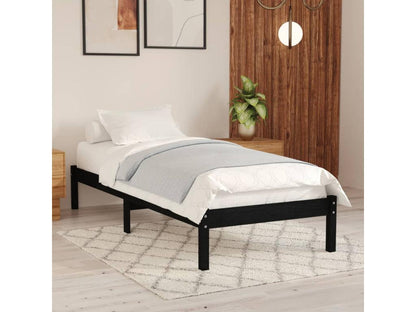 Struttura letto nera, 75 x 190 cm