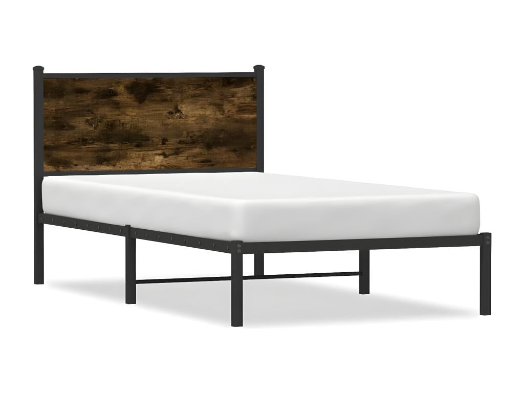 Struttura letto in metallo marrone, 100 x 190 cm