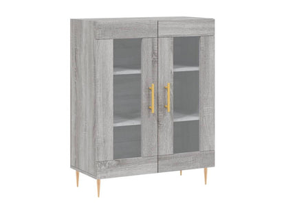 Credenza in legno ingegnerizzato grigio, 69,5 x 34 x 180 cm