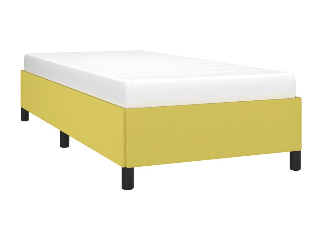 Struttura letto in tessuto verde con materasso, 80 x 200 cm