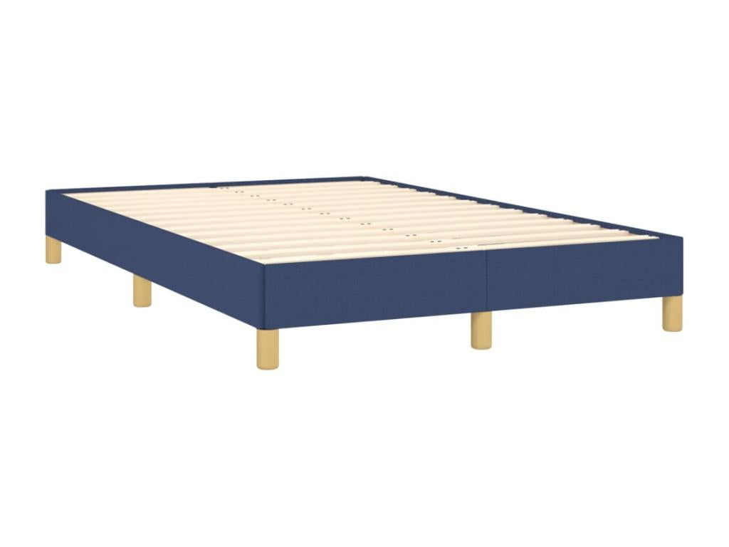 Struttura letto in tessuto blu con materasso, 120 x 190 cm